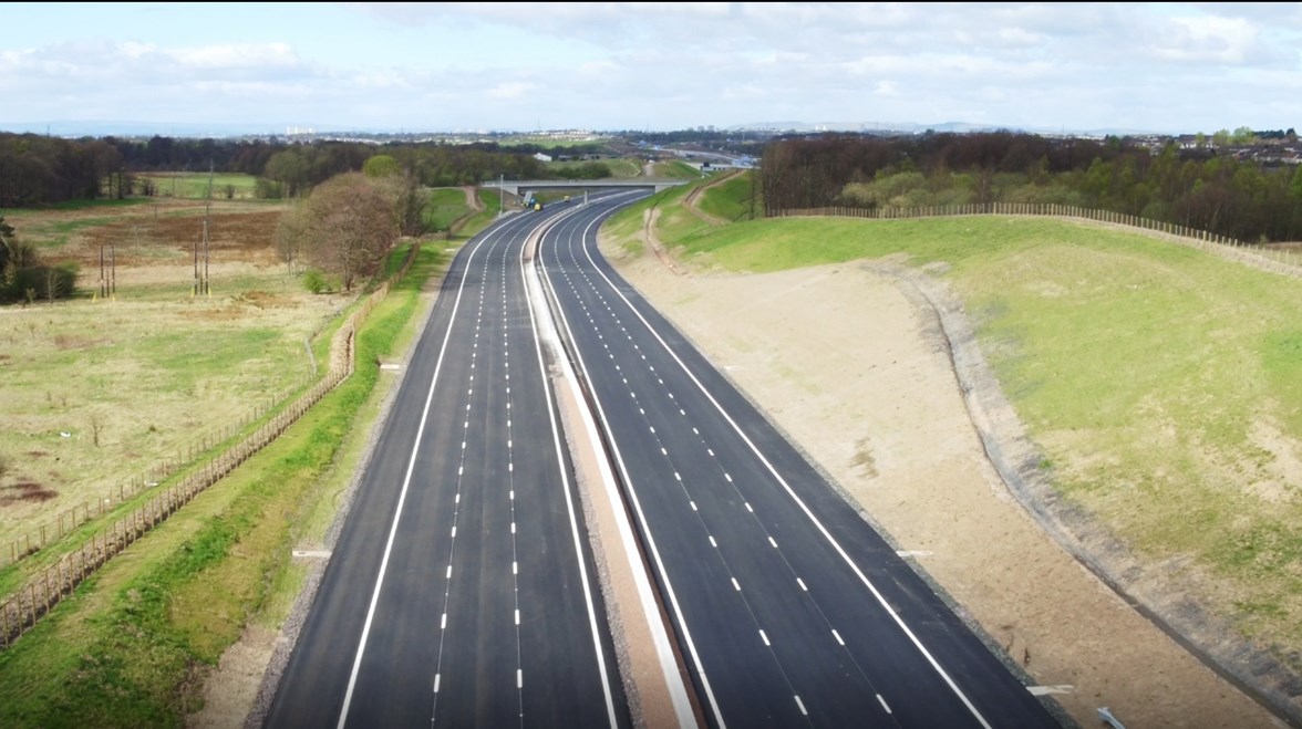 M8 missing link looking westbound near Bargeddie 2