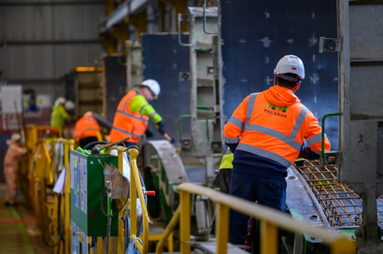 HS2 tunnel segment casting complete at PACADAR UK Isle of Grain factory-8: Production of one of the final segments cast for HS2 London Tunnels at the PACADAR factory on the Isle of Grain in Kent. PACADAR are manufacturing the London Tunnel segments as a sub-contractor for our London tunnels contractor Skanska Costain Strabag (SCS) joint venture.