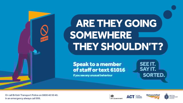 Embargoed until 0001 Tuesday September 16 - 'See it. Say it. Sorted' poster 5