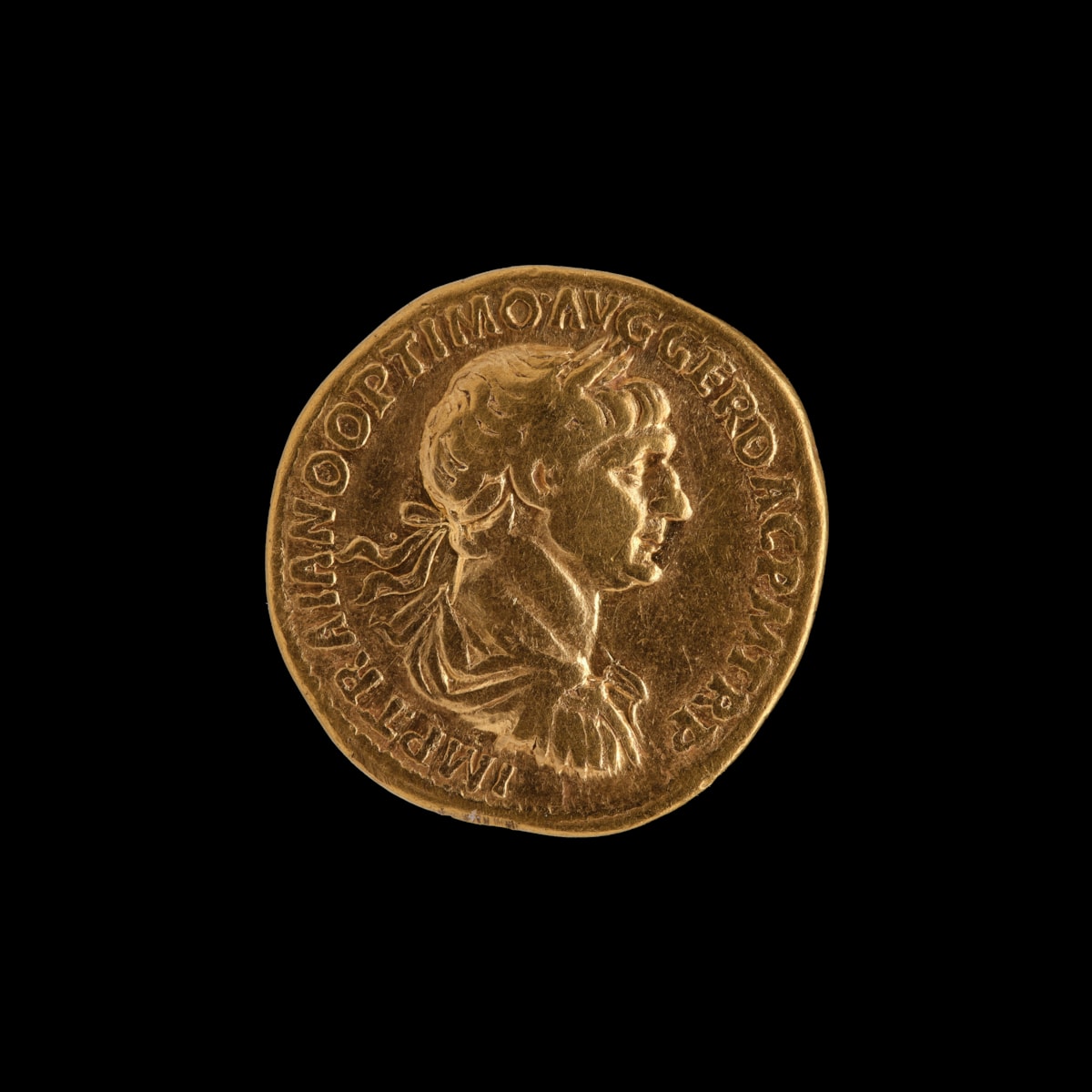 Gold Aureus of Trajan. Image © National Museums Scotland (2)-2
