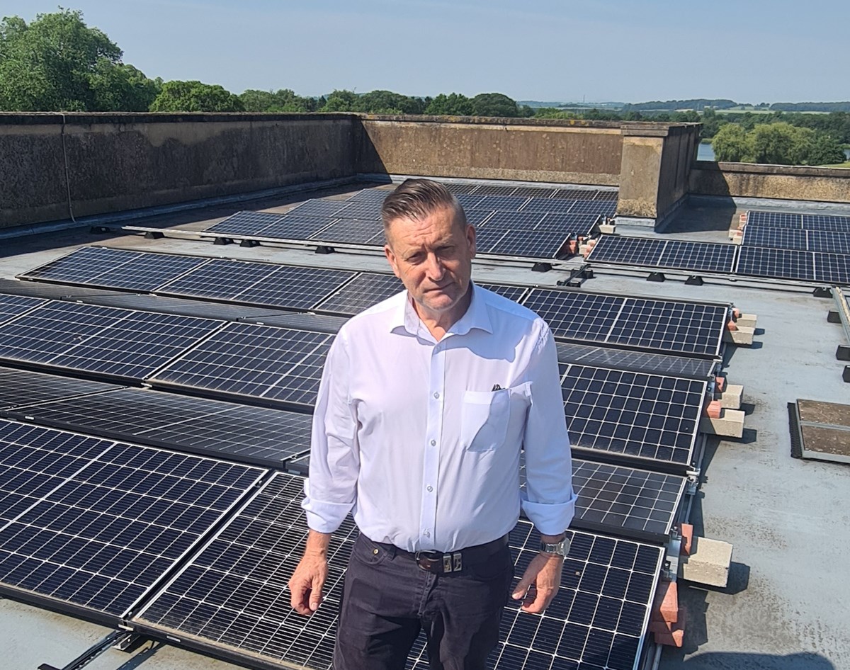 Cllr Dr Clinton - solar panels at Himley