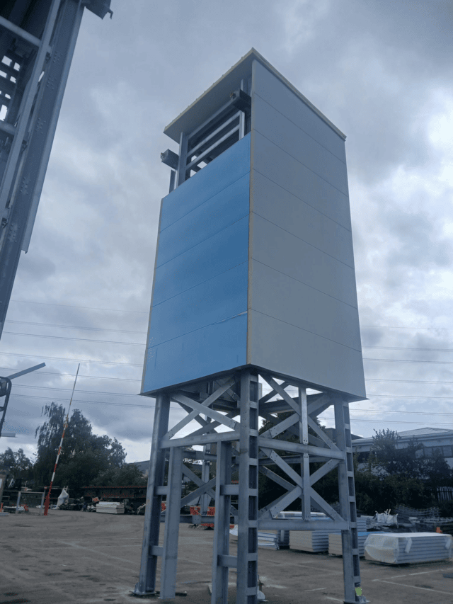 Tenby access for all lifts cladding progress: Tenby access for all lifts cladding progress