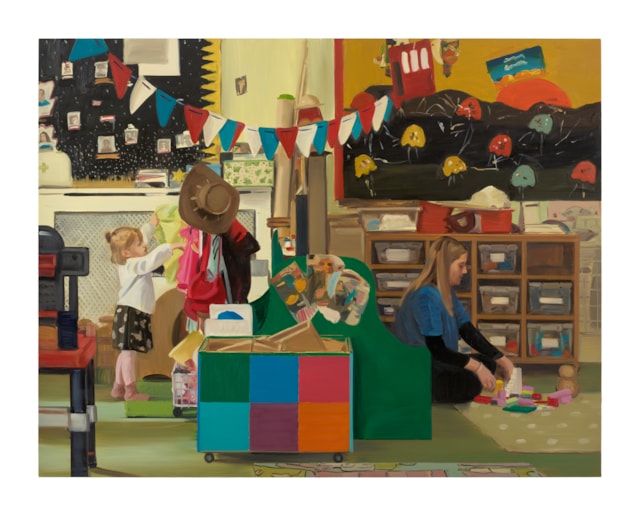 Caroline Walker, Imaginative Play I, 2024, Oil on linen, 190 x 245 cm, Credit Line: © Caroline Walker. Courtesy the Artist; GRIMM, Amsterdam/New York/London; Ingleby Gallery, Edinburgh; and Stephen Friedman Gallery, London and New York. Photo: Peter Mallet