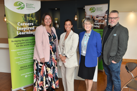 LtR Emma Woan, Tracy Gardiner, Cllr Carole Haythornthwaite and Cllr Scott Brerton