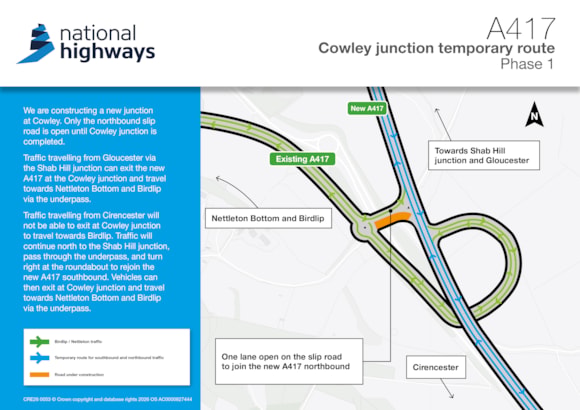 A417 Traffic Switch Cowley Junction