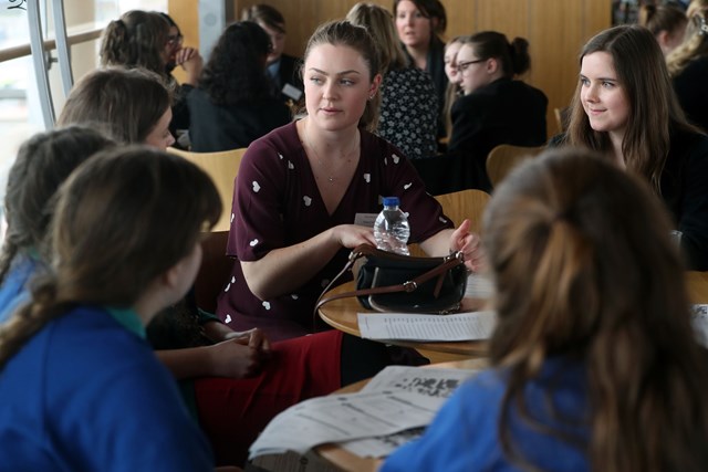 Wales - Olivia Devan, assistant asset engineer at Network Rail during a 'People Like Me' session