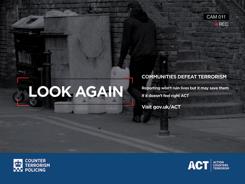 Counter Terrorism Policing launch cinema advertising campaign to encourage reports from the public: Quad Containers