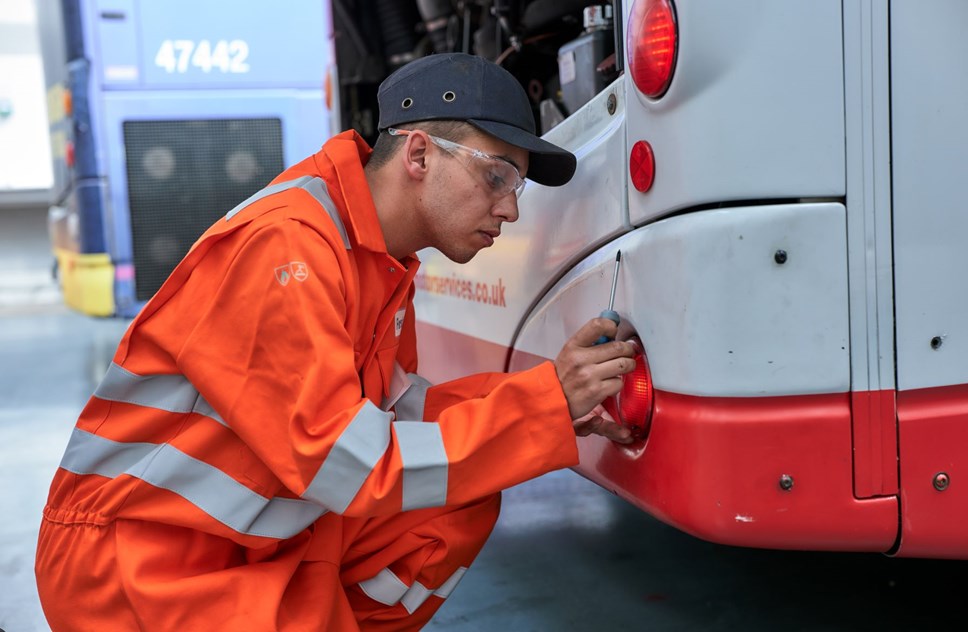 First Bus engineers at Bradford depot win awards in transport