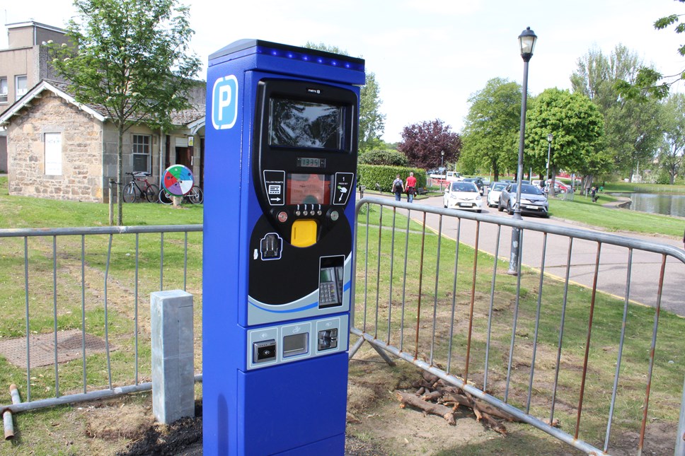 Cashless ticket machines in Elgin car parks