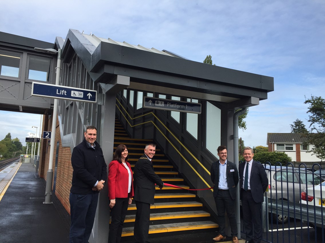 Ewell village welcomes new accessible footbridge at Ewell West station: Ewell West footbridge