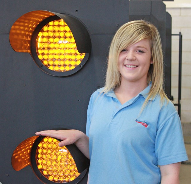 Gabrielle Bishop, 21, from the Rhondda Valleys, became the first woman to join Sudbrook pumping station in Monmouthshire when she joined the apprentice scheme in 2012.: Gabrielle Bishop, 21, from the Rhondda Valleys, became the first woman to join Sudbrook pumping station in Monmouthshire when she joined the apprentice scheme in 2012.