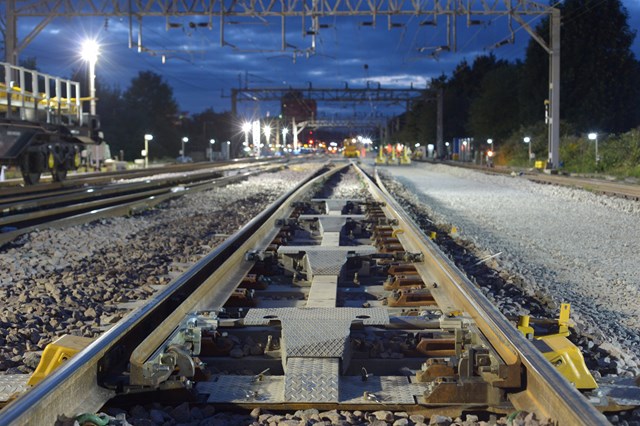 Work at Watford  - August 2014: New switches installed ay Watford south junction over the weekend of August 16 and 17