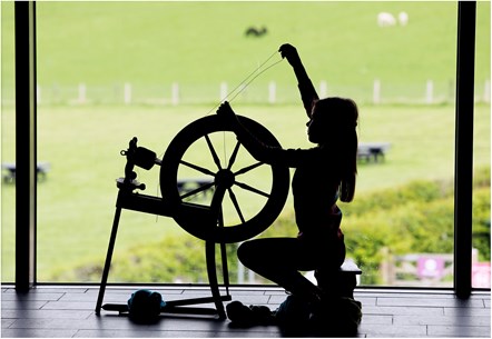 Karris MacLennan Green (7) from Mossneuk Primary gets ready for Woolly Weekend at the National Museum of Rural Life on 20 and 21 May. Supported by players of People’s Postcode Lottery, the event features spinning and sheep shearing demonstrations, craft activities and the chance to meet alpacas and 