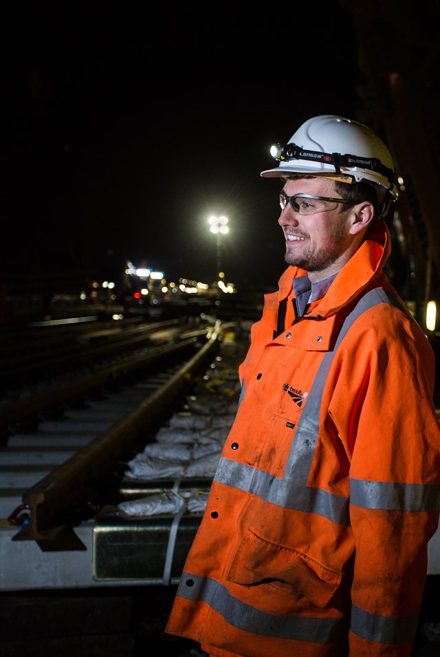 Battersea Easter - Jon Hayes, project engineer, looks at his work (4 of 9): Battersea Easter - Jon Hayes, project engineer, looks at his work (4 of 9)