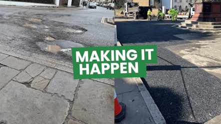 Pot holes being filled in Islington. Making it happen for local people