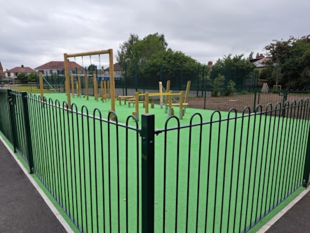 The new trim trail at Lea Community Primary School