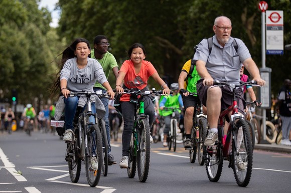 'People taking part in the RideLondon FreeCycle' 1- TfL Image