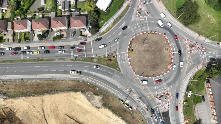 Plan ahead: Dawsons Corner and Stanningley Bypass improvements upcoming lane closures: Dawsons Corner roundabout-2
