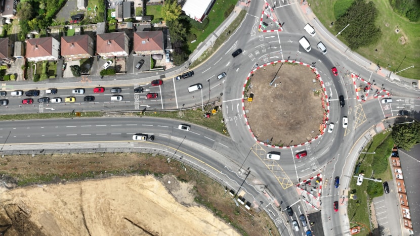 Plan ahead: Dawsons Corner and Stanningley Bypass improvements upcoming lane closures: Dawsons Corner roundabout-2