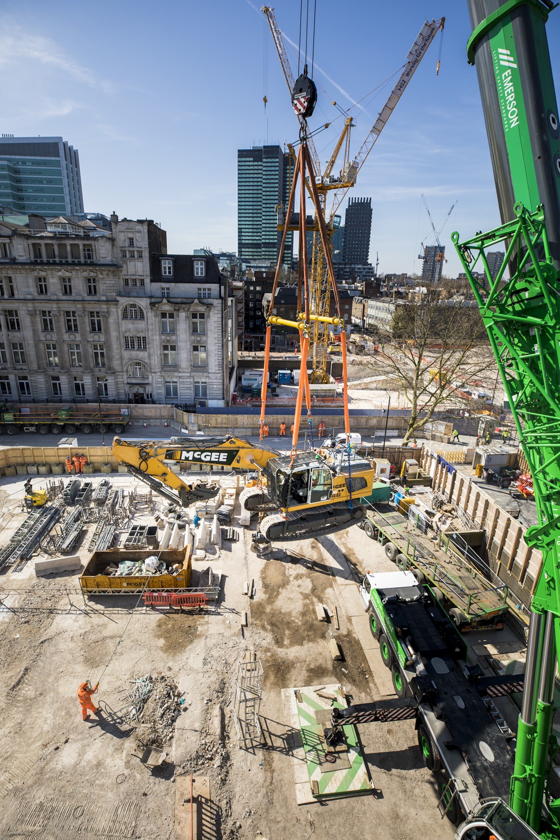 Euston Towers crane lift: Plant equipment being lifted onto the top of buildings for demolition at Euston

Tags: Construction progress, Construction, London, London Euston, Station