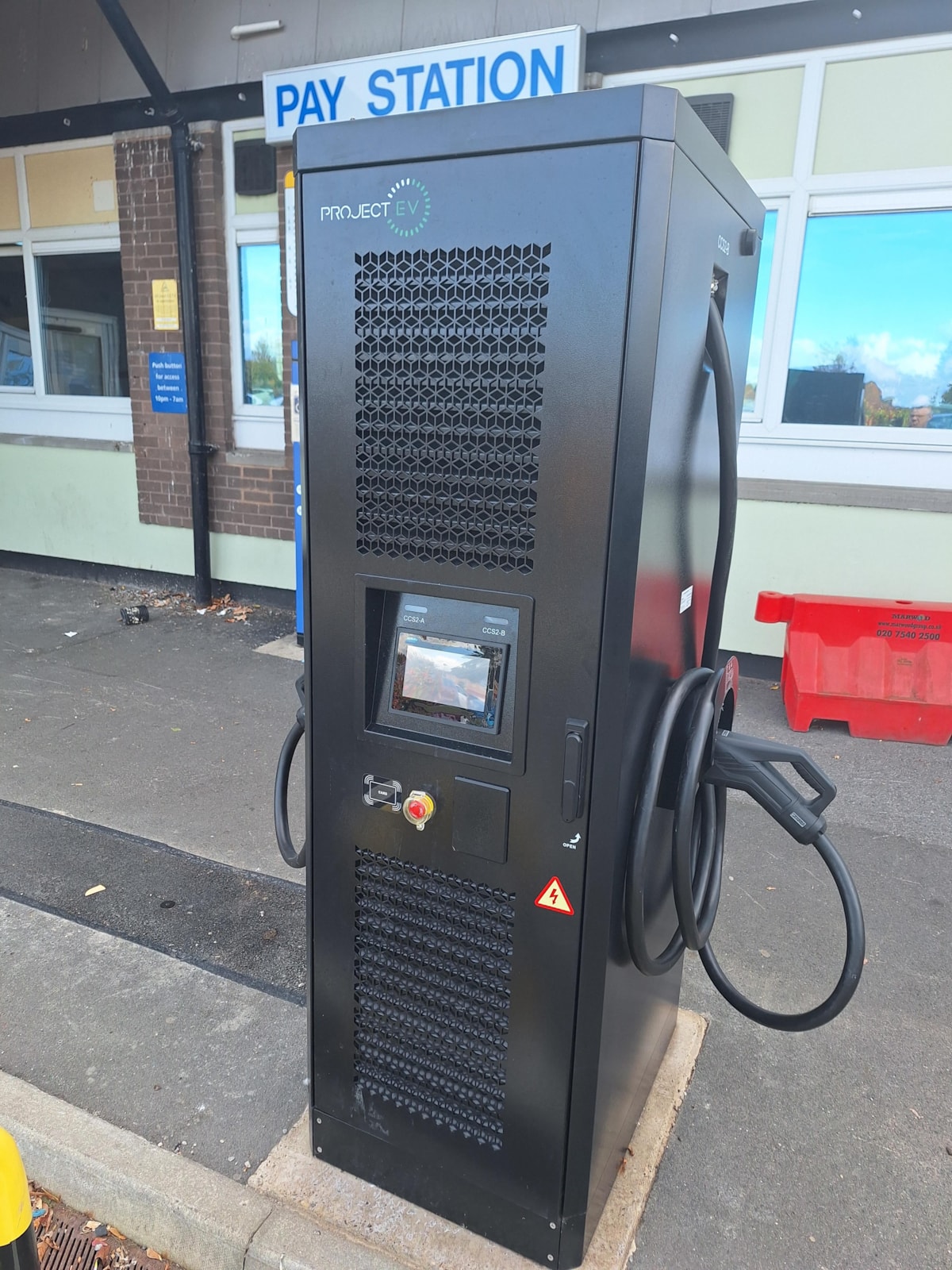 Ambulance EV charger at University Hospital of North Tees