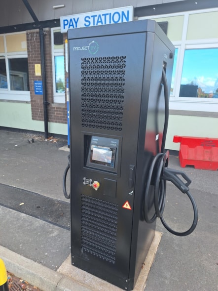 Ambulance EV charger at University Hospital of North Tees