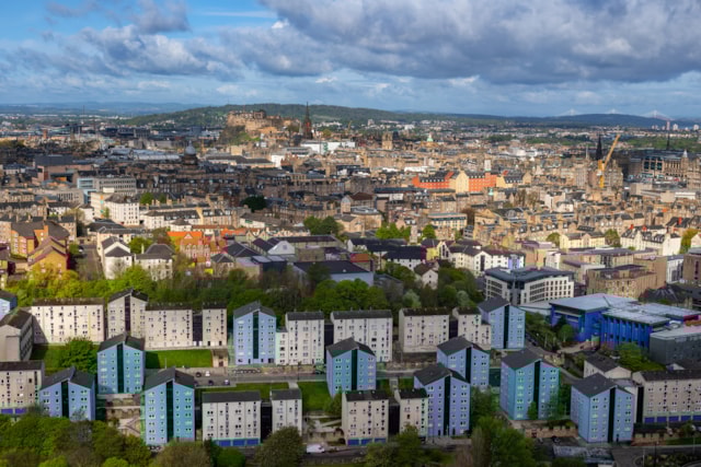 Edinburgh multi-storey blocks from above (Getty image)