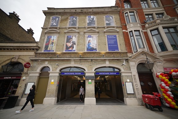TfL Press Release - Historic Whitechapel station entrance reopens to customers with step-free access as the Elizabeth line station transfers to TfL: TfL Image - Whitechapel 3