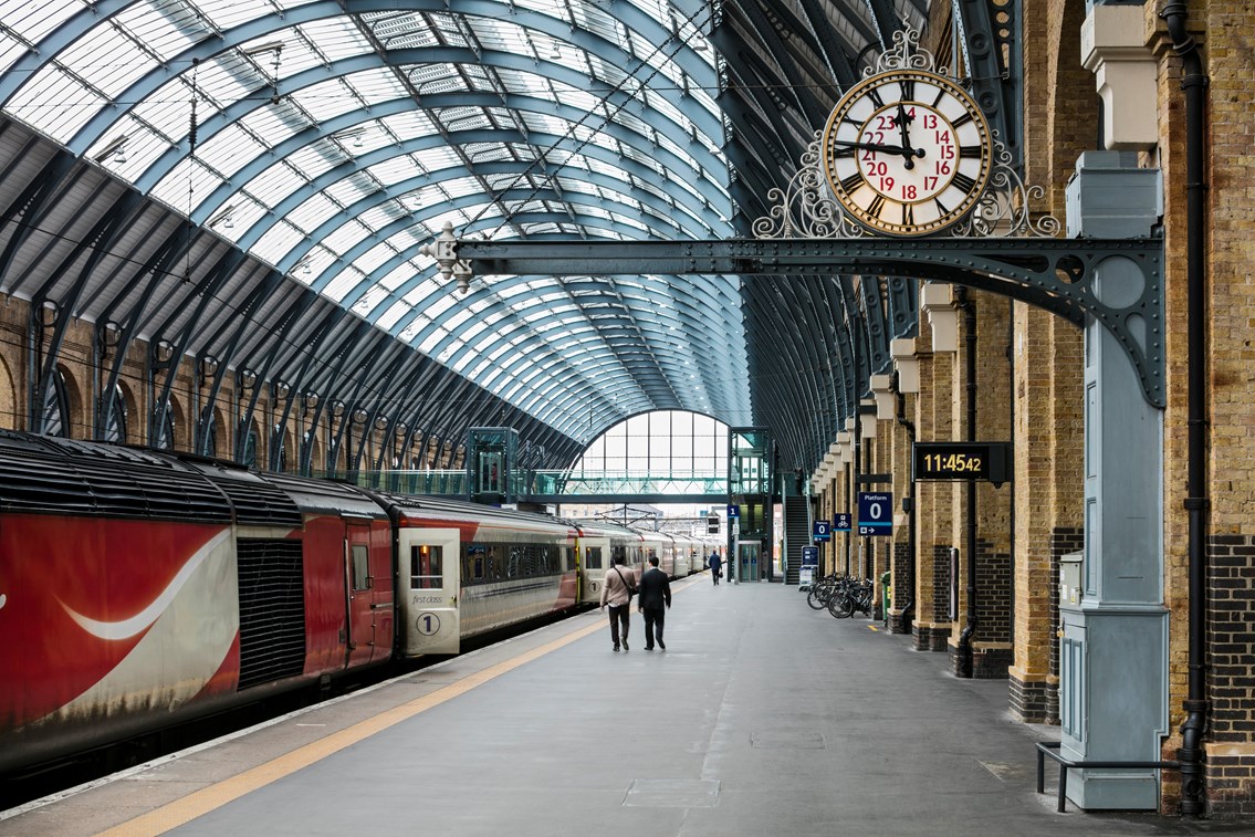 King's Cross railway station - clock and platform: king's cross railway station
train station
roof
architecture
John McAslan and Partners