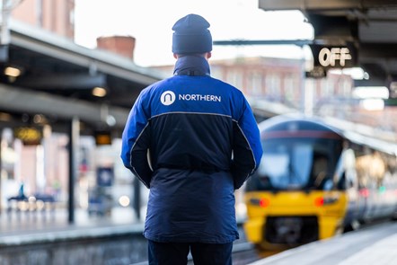 Image shows Northern member of staff on a platform