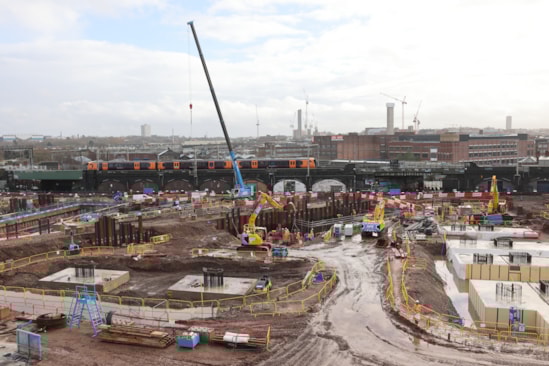 Construction work at Curzon Street station January 2026-2