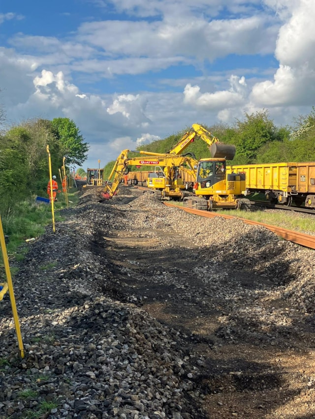 Track replacement in action: Track replacement in action