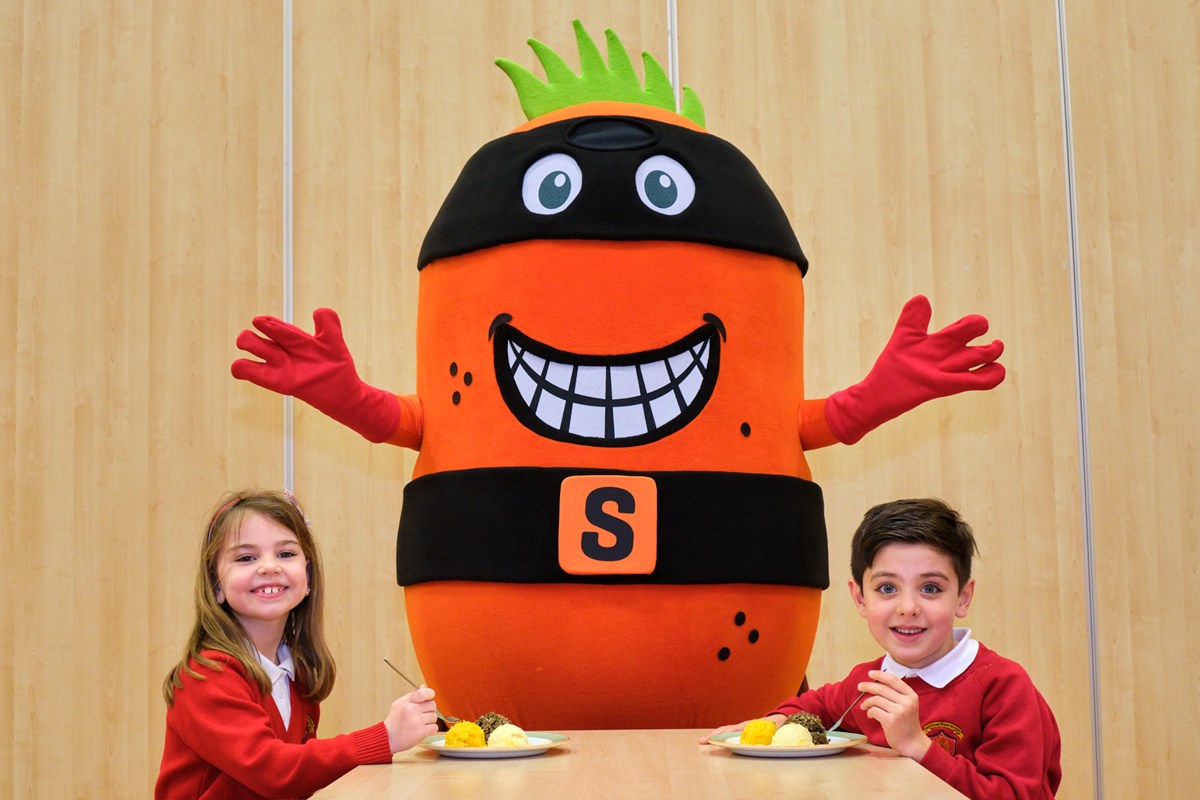 Keira and Kaden enjoy their Burns Supper