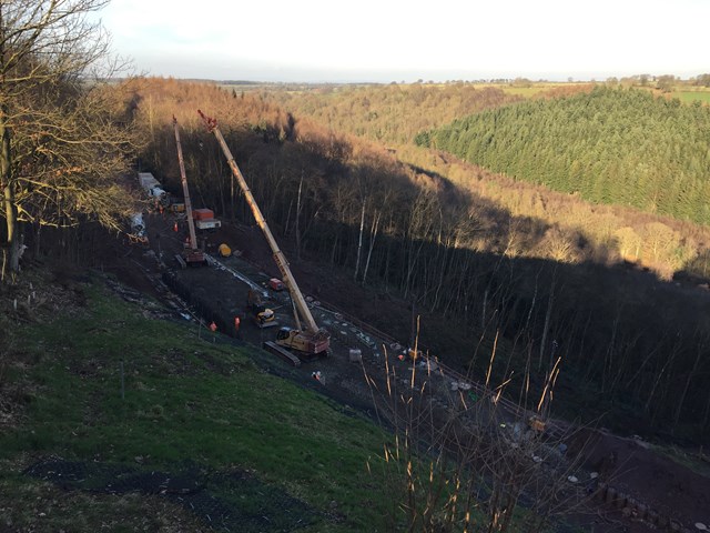 View over the Settle to Carlisle line near Armathwaite