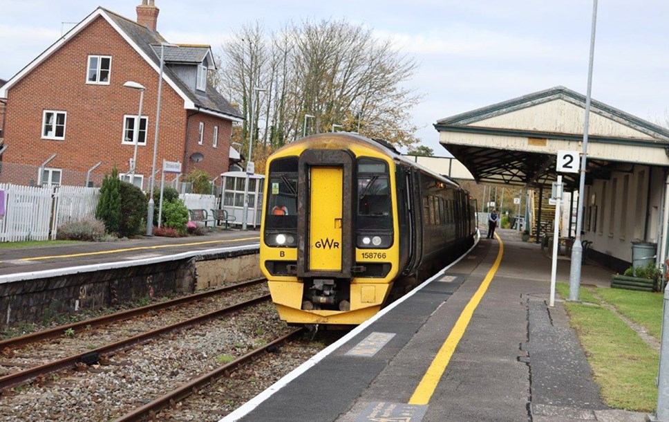 Class 158 at Dorchester West