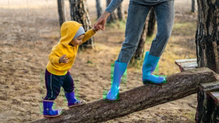 Child holding hands