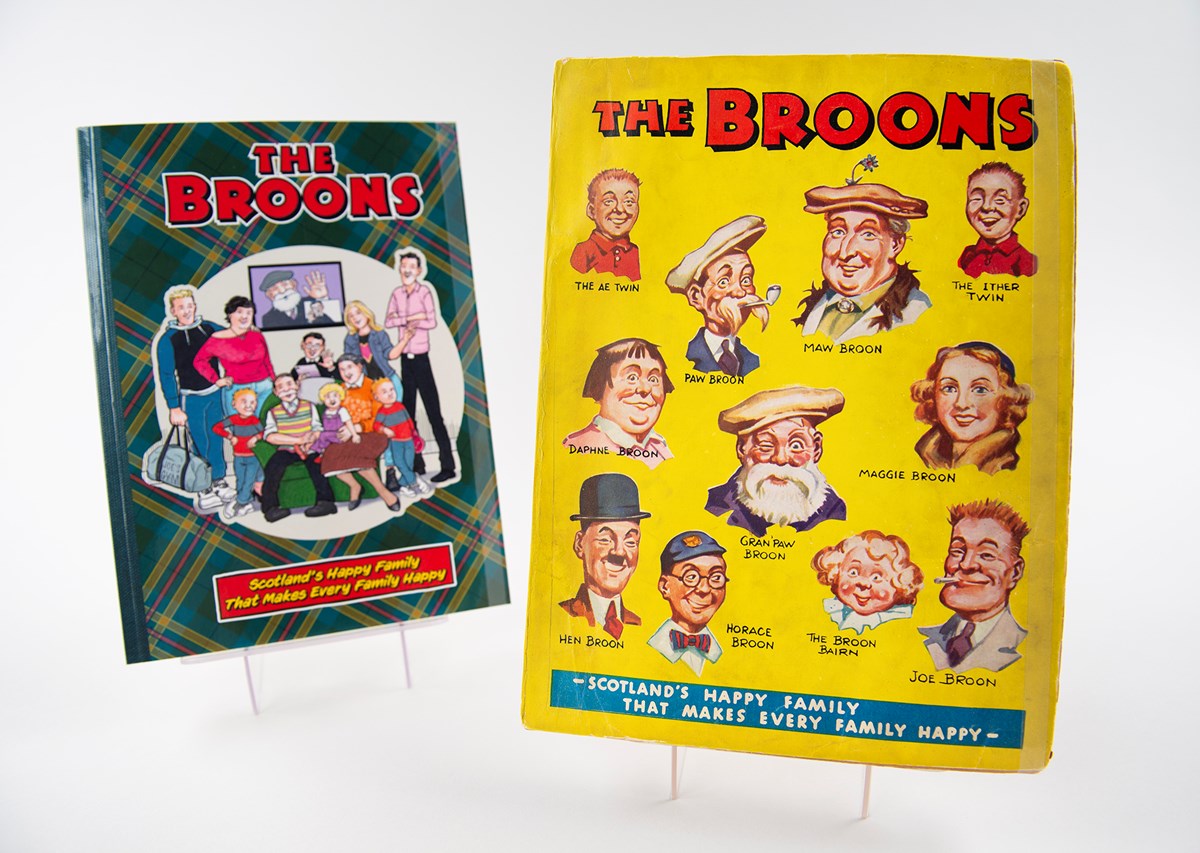 The first ever Broons annual (right) and the 2024 annual (left)
