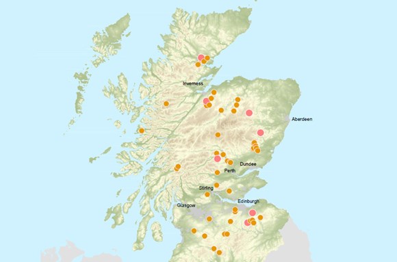 Birds of prey poisoning maps: Bird of Prey Map - List