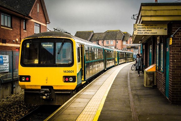 Class 143s at Penarth in 2019