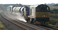 One of Network Rail's leaf-busting trains