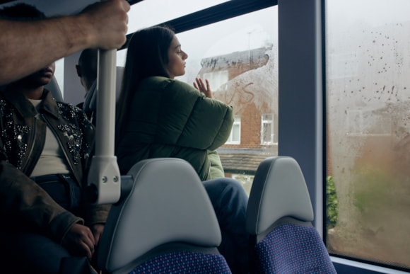 Customer on the bus