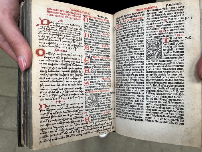 Kirkstall Missal: Handwritten passages in Leeds Central Library's precious copy of the Missale ad usum Cistercienci, which librarians believe may have been inscribed by monks at Kirkstall Abbey. Printed in Paris in 1516, the book is believed to have once belonged to the monks of Kirkstall Abbey and remarkably, it still contains notes and passages they delicately wrote by hand.