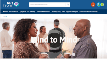 NHS Inform - Mind to Mind Website
