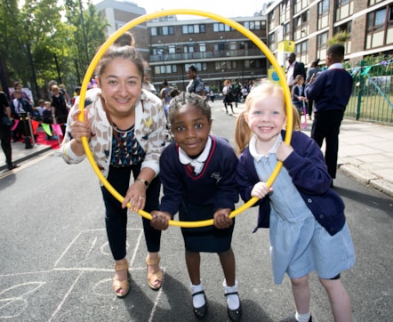 Cllr Feryal Demirci at St John the Baptist School Street, which has now been made permanent. Picture - Hackney Council