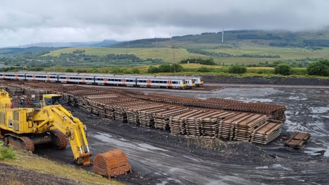 Saved from the scrapheap: Old track from Severn Tunnel gets new life at Global Centre of Rail Excellence: Old track panels from the Severn Tunnel have found a new home at the GCRE in Wales