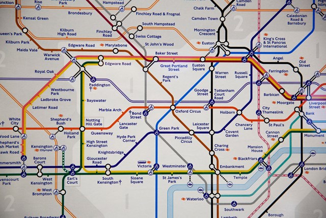 TfL Image- Tube Map May 2022 - Elizabeth line through Zone 1