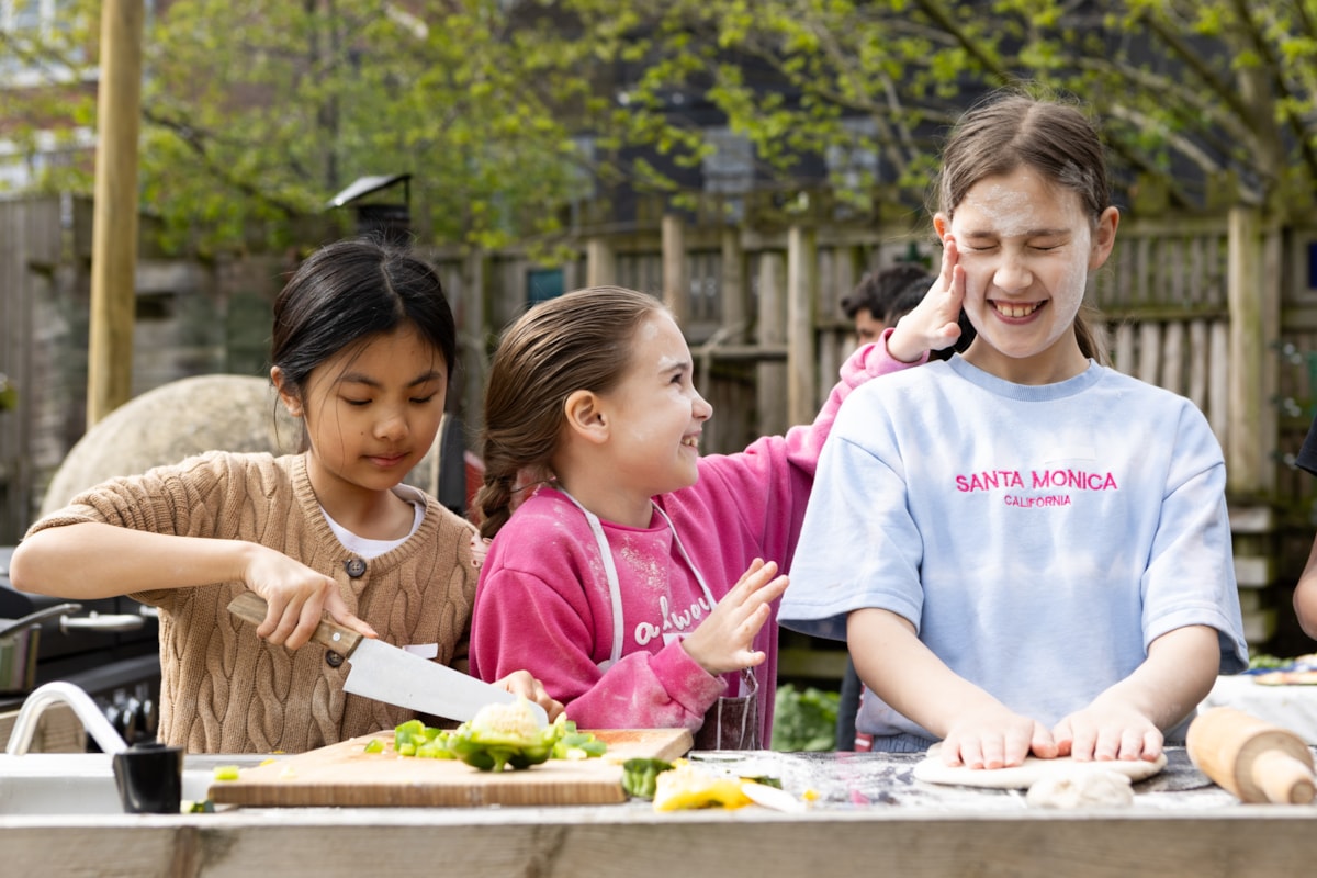 Outdoor cooking session at Three Corners Adventure Playground, part of the Holiday Activities with Food programme-2