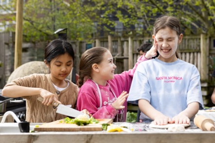 Outdoor cooking session at Three Corners Adventure Playground, part of the Holiday Activities with Food programme-2