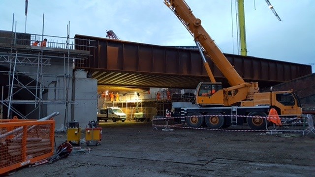 Ordsall Chord Christmas work bridge