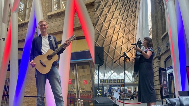 Performers at King's Cross: @John_Clapper @Lucymaywalker